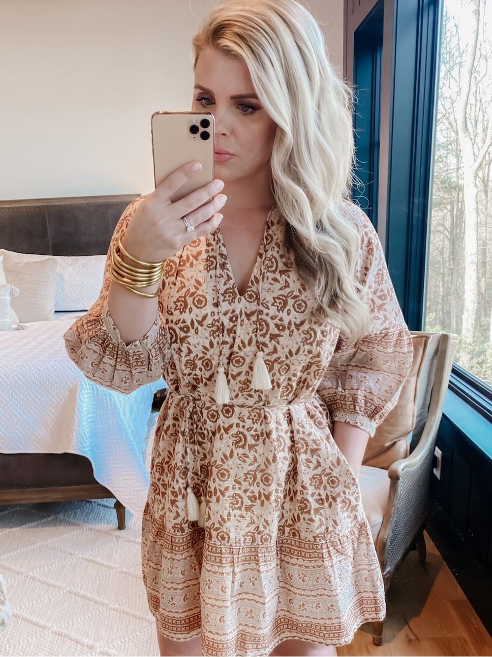 [EUC] $198 CLEOBELLA Rosy Mini Dress. Size Small. Missing belt - Picture 5 of 7